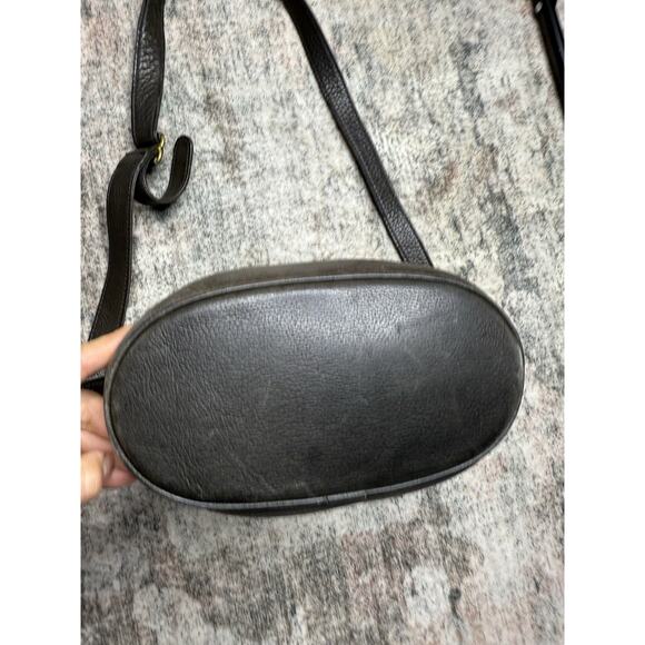 VTG COACH BROWN Green SONOMA SOFT BUCKET NATURAL GRAIN SHOULDER BAG Saddle 90’s - Picture 3 of 11
